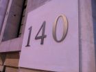 Large bronze numbers. Leadenhall street, City of London.